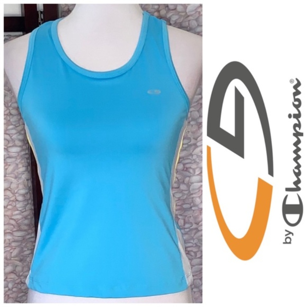 Champion Gear blue sleeveless sports bralette.